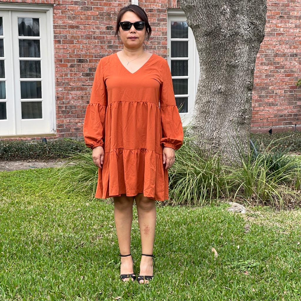 Nwt Women’s Relax Fit Long Sleeve Dress Midi Dress Size S